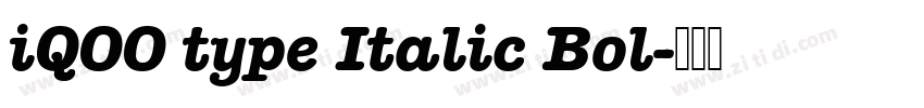 iQOO type Italic Bol字体转换
